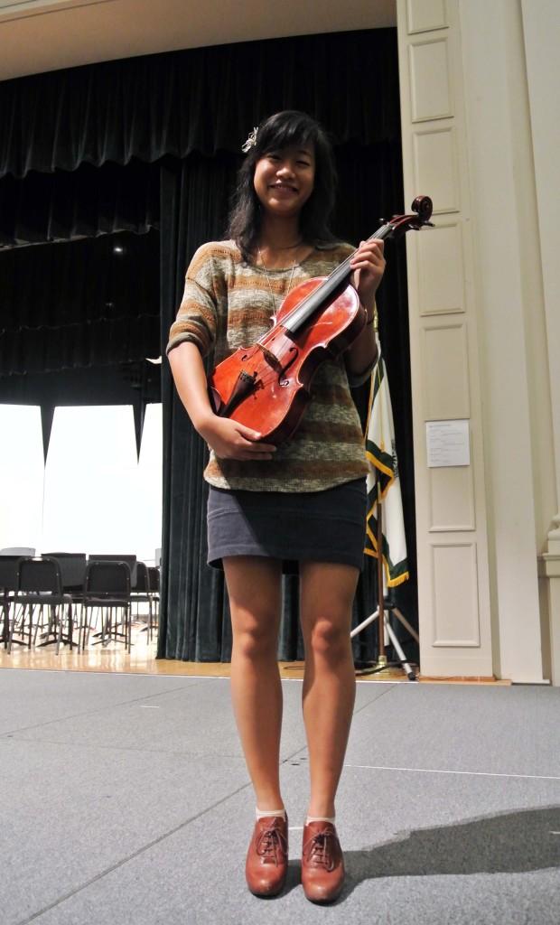 Katherine Hur preparing for her next rehearsal.