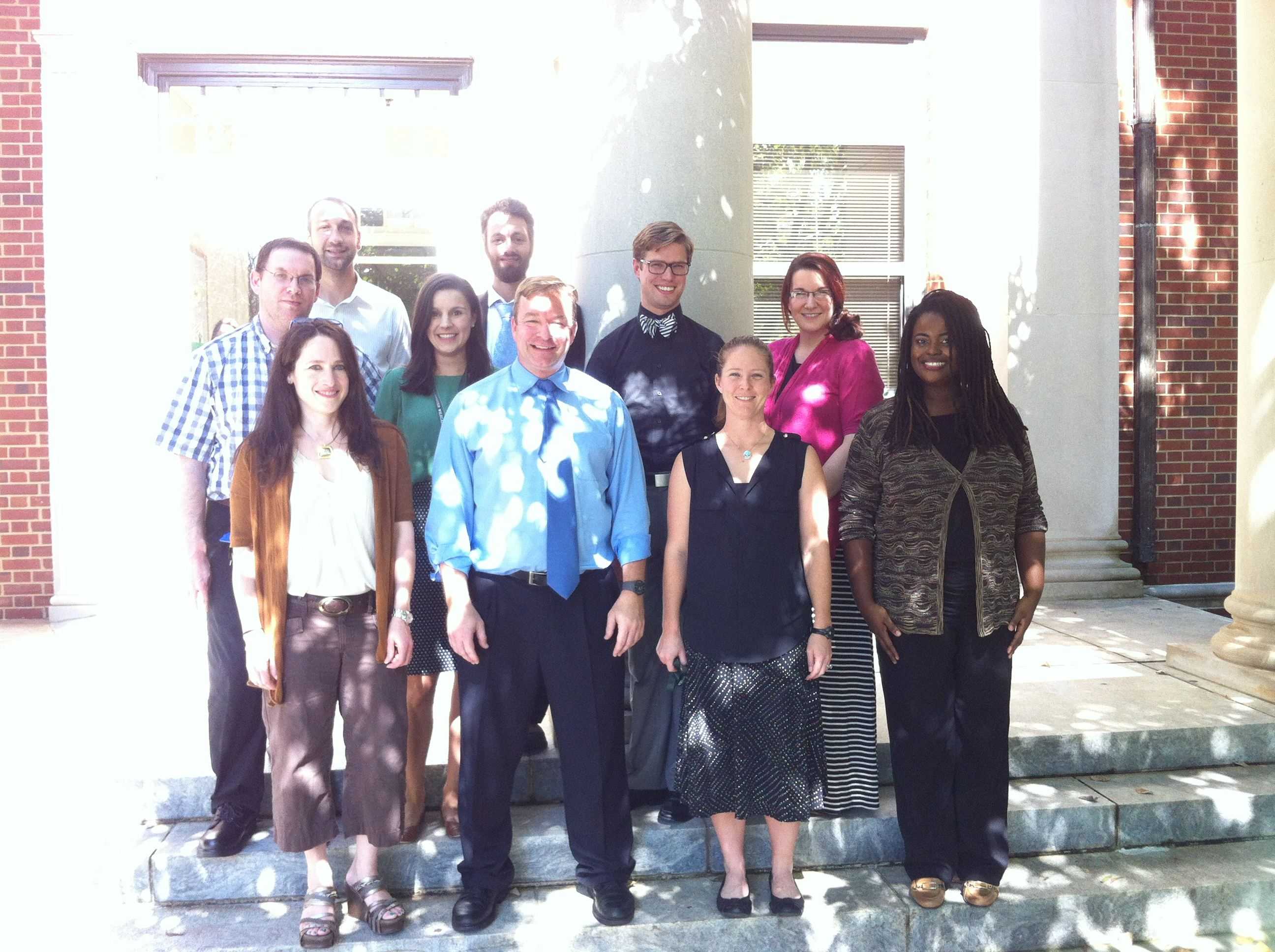 Front Row (L to R): Jordana Sternberg, Scott Stewart, Miranda Wilson, Jackie Slaton. Second Row: Billy Jackson,  Neema Salimi, Kasia Kaufman, John Monahan, Michael Dauterman, Julie Elb.Third Row: Sarbeth Fleming, Mark Labouchere. Not Pictured: Steve Fassino.