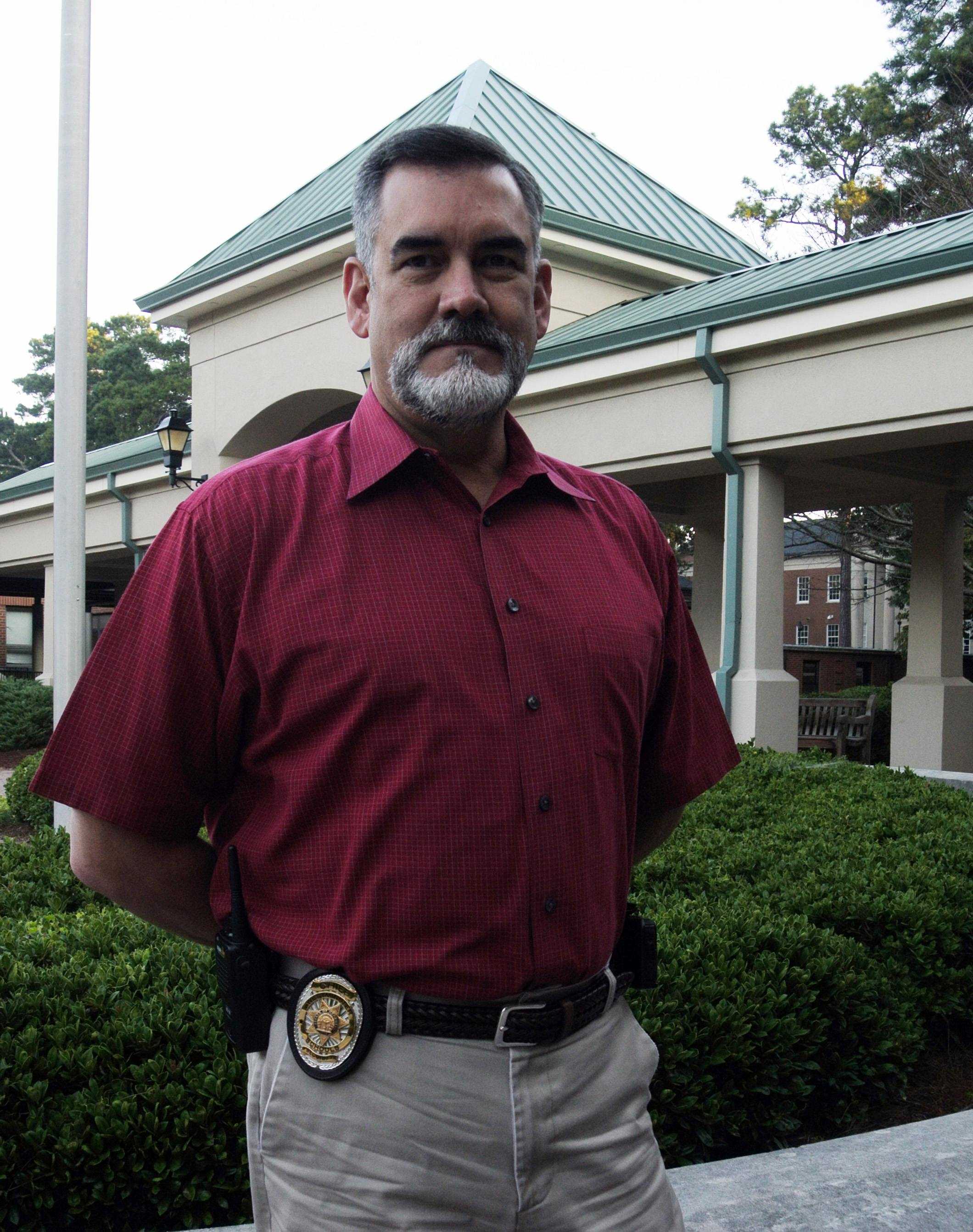 Chris Clayton poses outside Robinson.