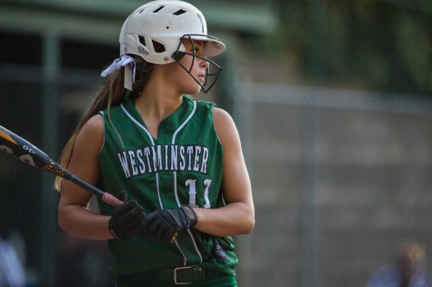 Senior softball player finishes last inning