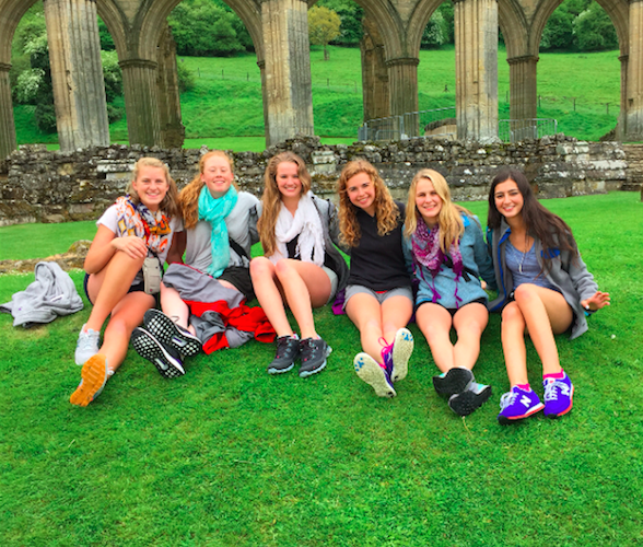 Senior Girls at Rievaulx Abbey in North Yorkshire, England