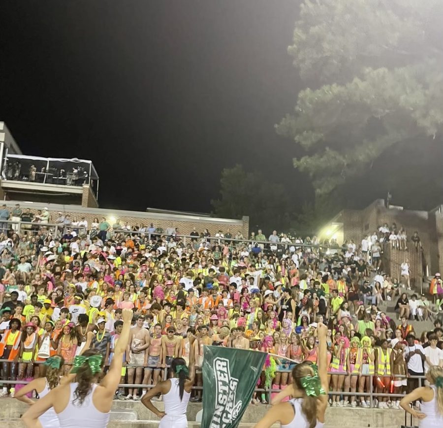 Fans dressed in their best rave outfits as they cheered on the Cats as they battled the Lovett Lions for the first game of the season. 