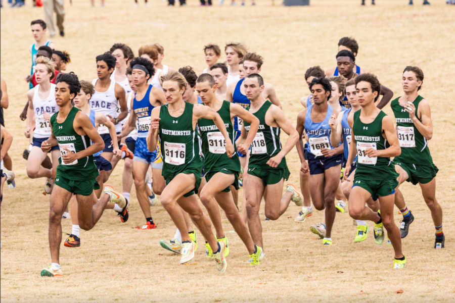 Esfan+Daya+and+Joseph+Jacquot+lead+the+boys+Cross+Country+team+as+they+win+the+GHSA+State+Meet.++