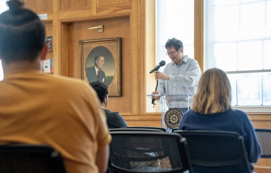 Ukrainian author Ilya Kaminsky hosted a poetry reading for the Westminster Community