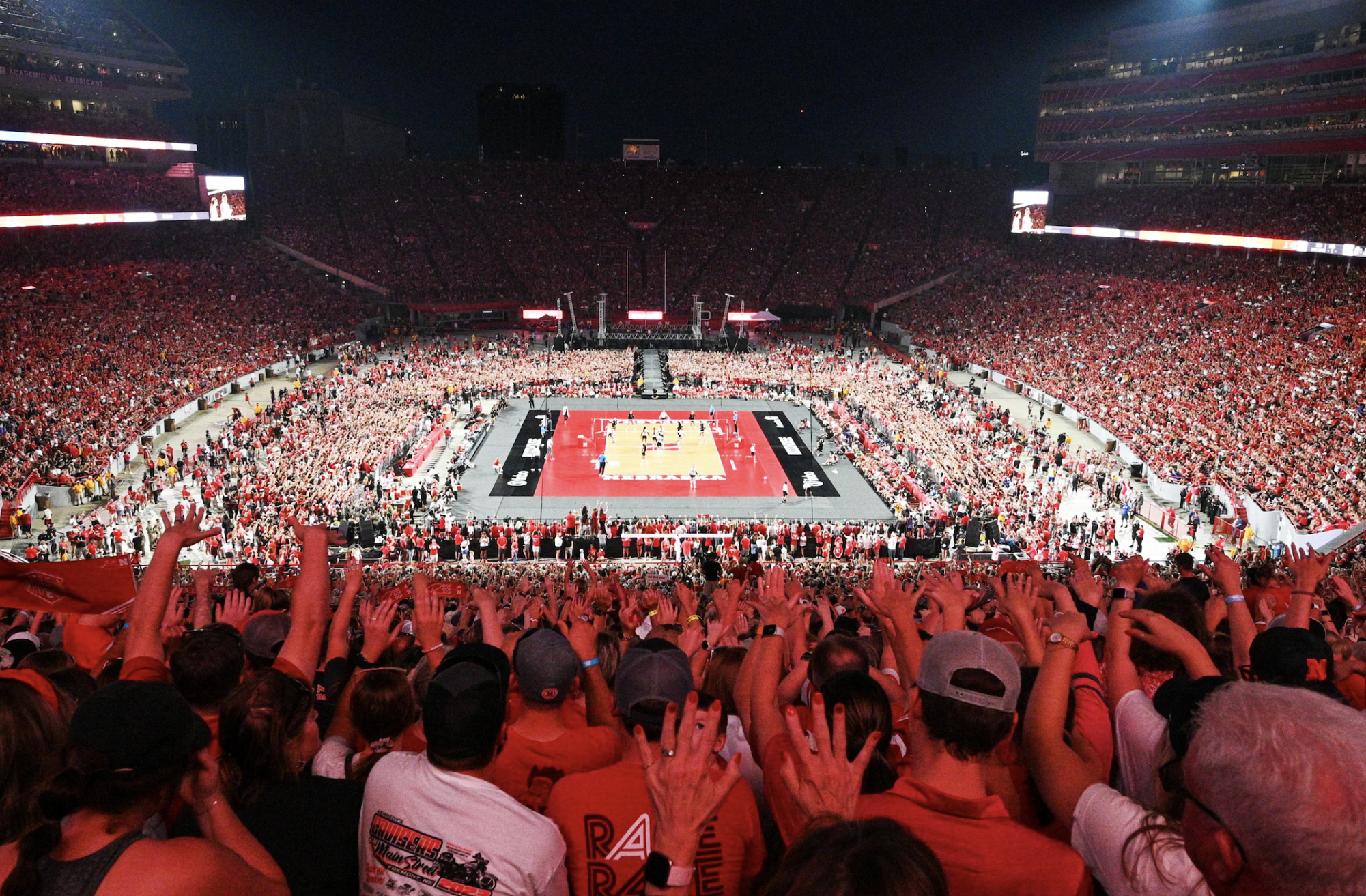 View of attendance record-breaking Volleyball game (85,458 people). 

Credit: NBC News

